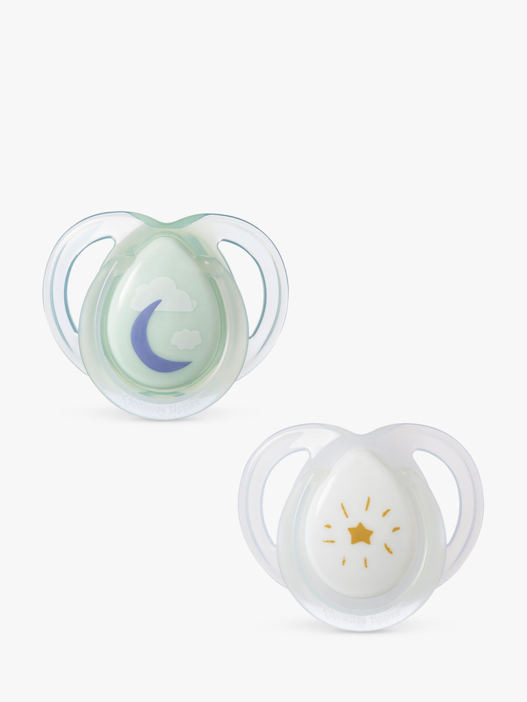 Tommee Tippee Night Time Soother, 0-6 Months, Pack of 2, Assorted