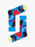 Happy Socks Tropical Garden Socks, One Size, Blue/Multi
