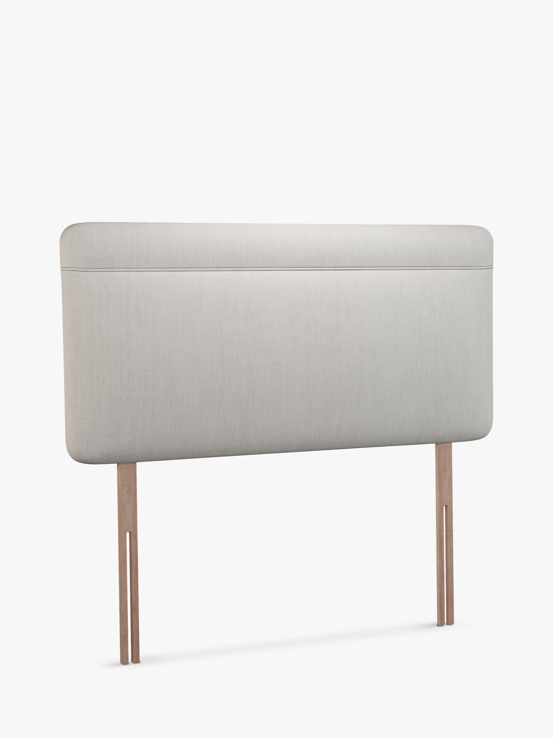 John Lewis Theale Upholstered Headboard, Double, Relaxed Linen Putty