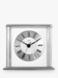 Acctim Hamilton Roman Numeral Analogue Mantel Clock, 15.5cm, Silver