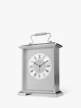 Acctim Althorp Roman Numeral Quartz Radio Controlled Carriage Mantel Clock, Silver