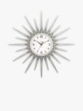 Acctim Stella Spokes Analogue Quartz Wall Clock, 44cm, Chrome
