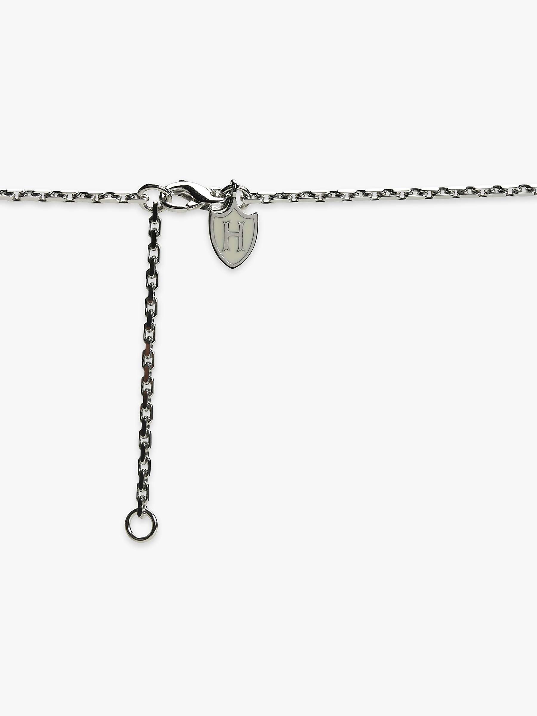 Buy Hoxton London Men's Crocodile Dog Tag Pendant Necklace, Silver Online at johnlewis.com