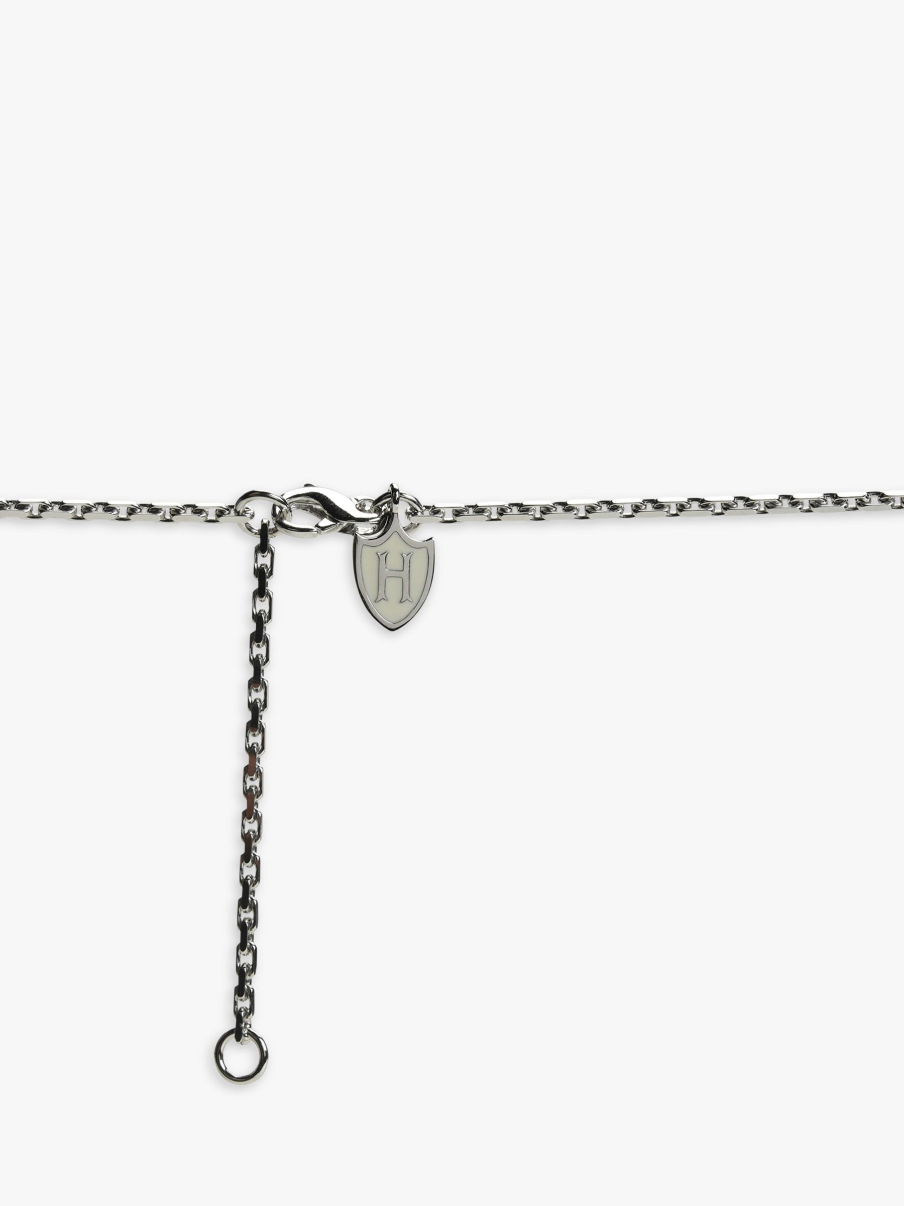 Buy Hoxton London Men's Crocodile Pattern Cross Pendant Necklace, Silver Online at johnlewis.com