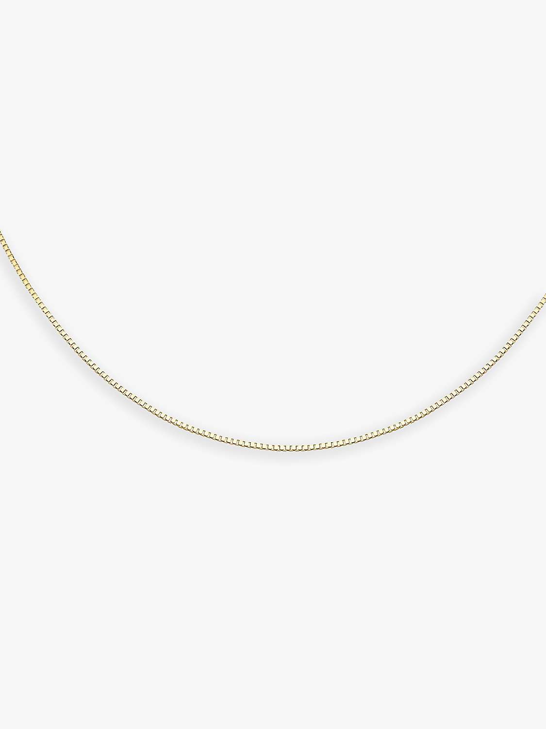 Buy IBB 18ct Gold Heart Slide Box Chain Necklace, Gold Online at johnlewis.com