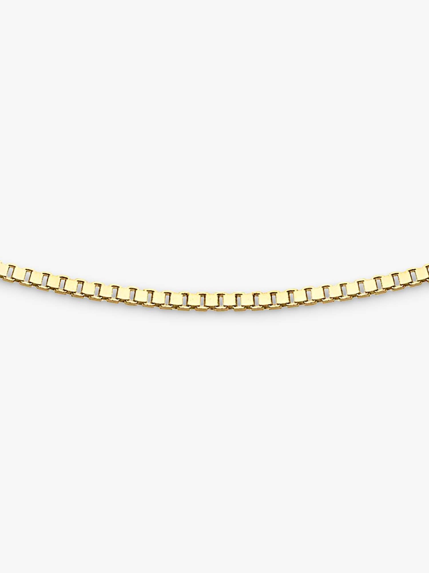 Buy IBB 18ct Gold Heart Slide Box Chain Necklace, Gold Online at johnlewis.com