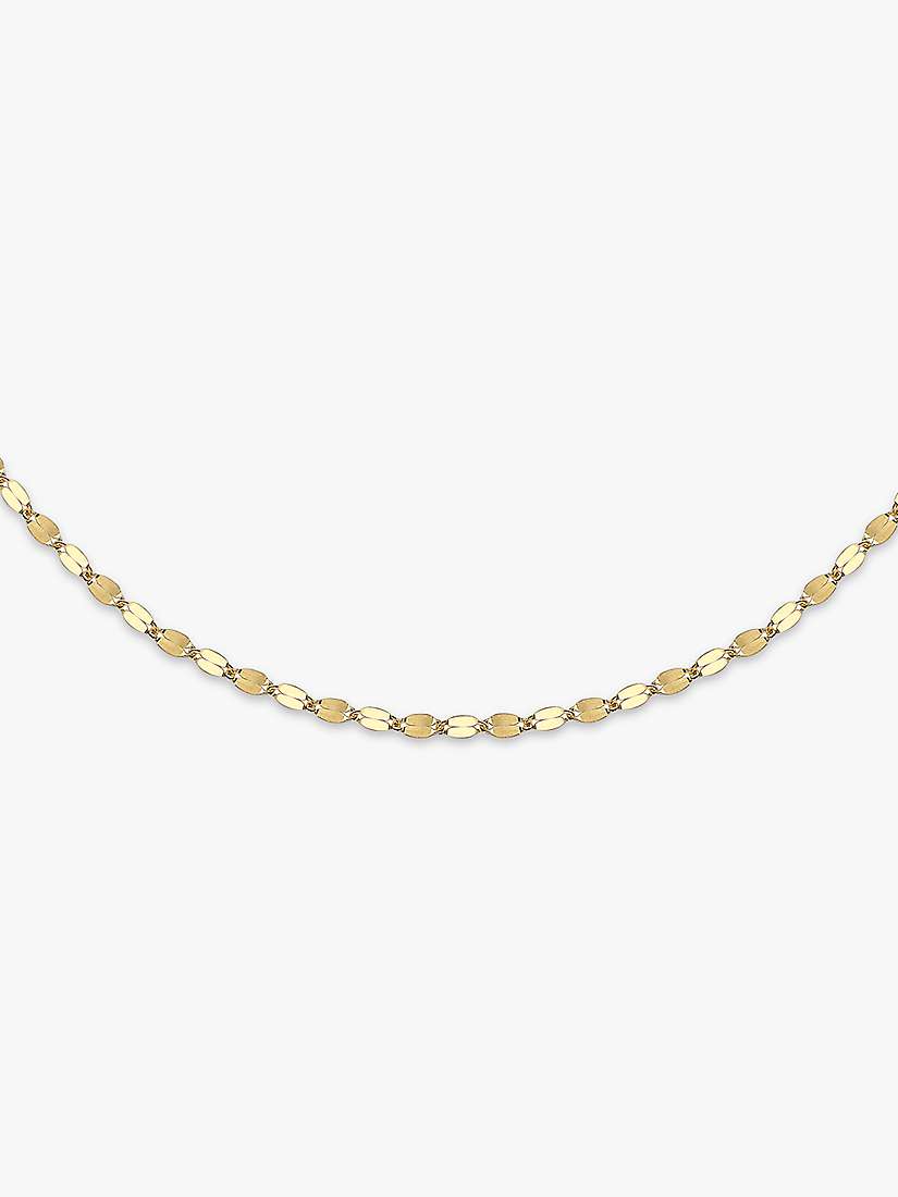 Buy IBB 18ct Gold Forzatina Chain Necklace, Gold Online at johnlewis.com