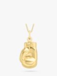 IBB 9ct Gold Boxing Glove Pendant Necklace, Gold