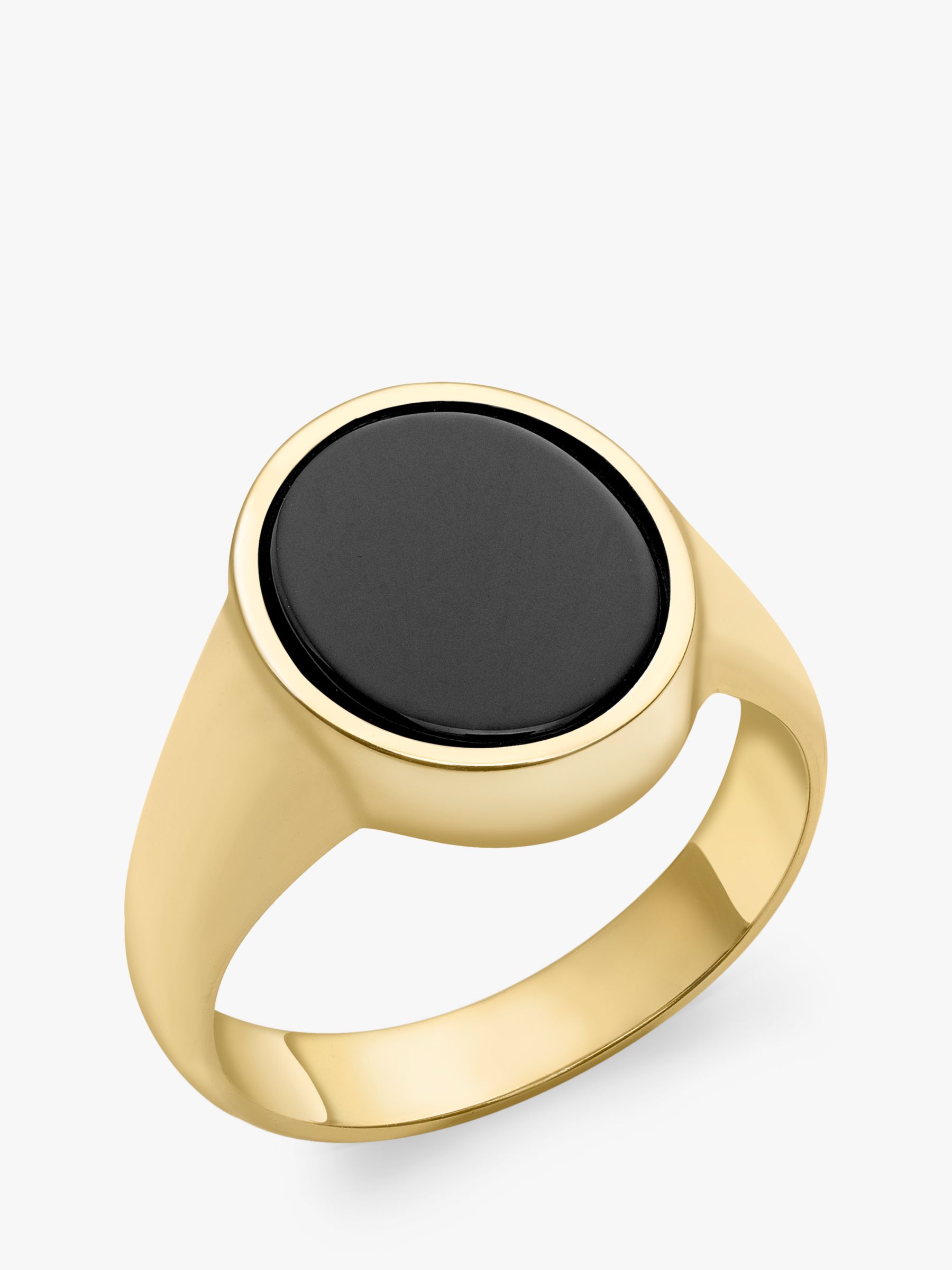 Ladies onyx sale signet ring