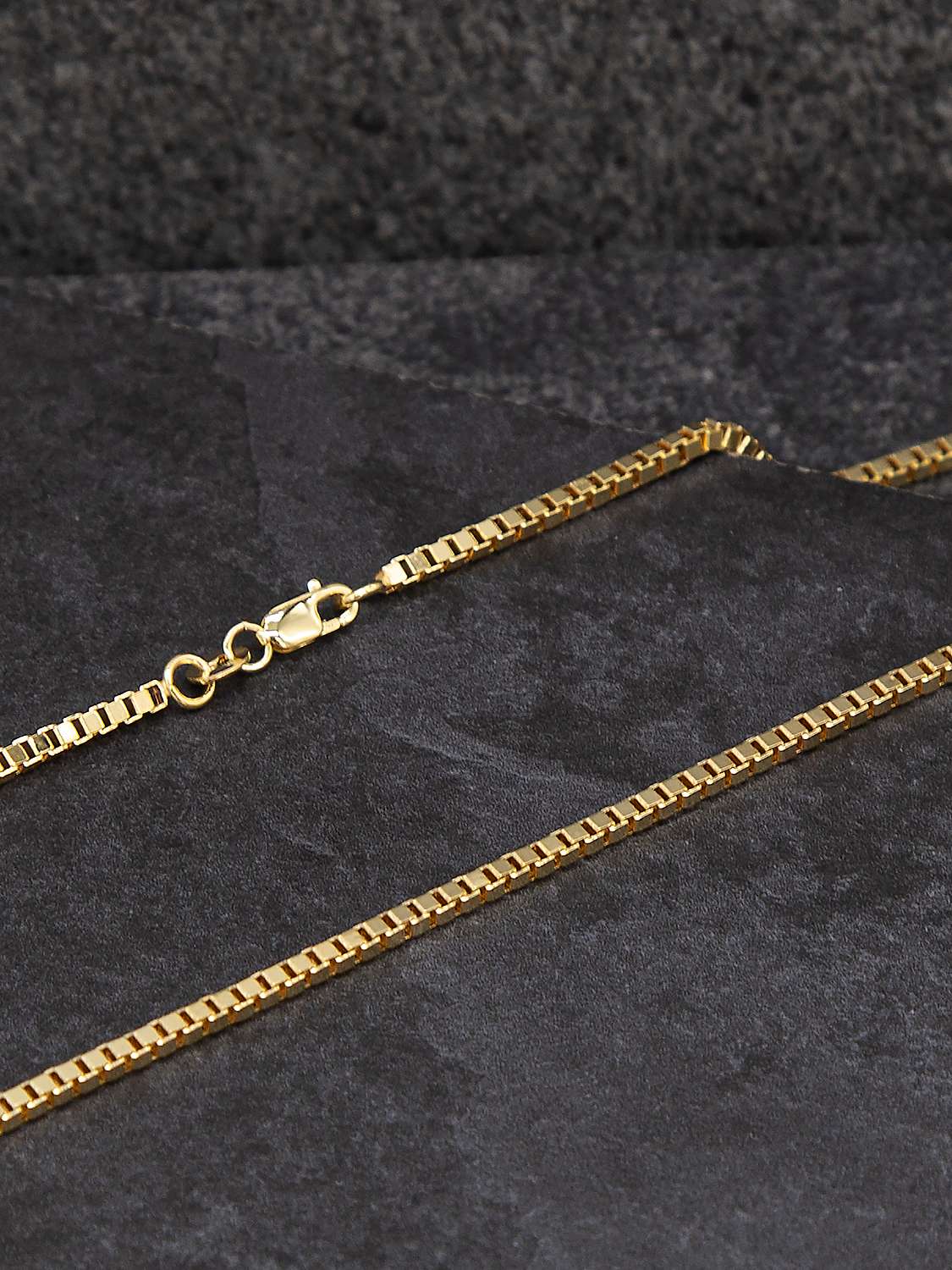 Buy IBB 9ct Gold 30 Venetian Box Chain Necklace, Gold Online at johnlewis.com