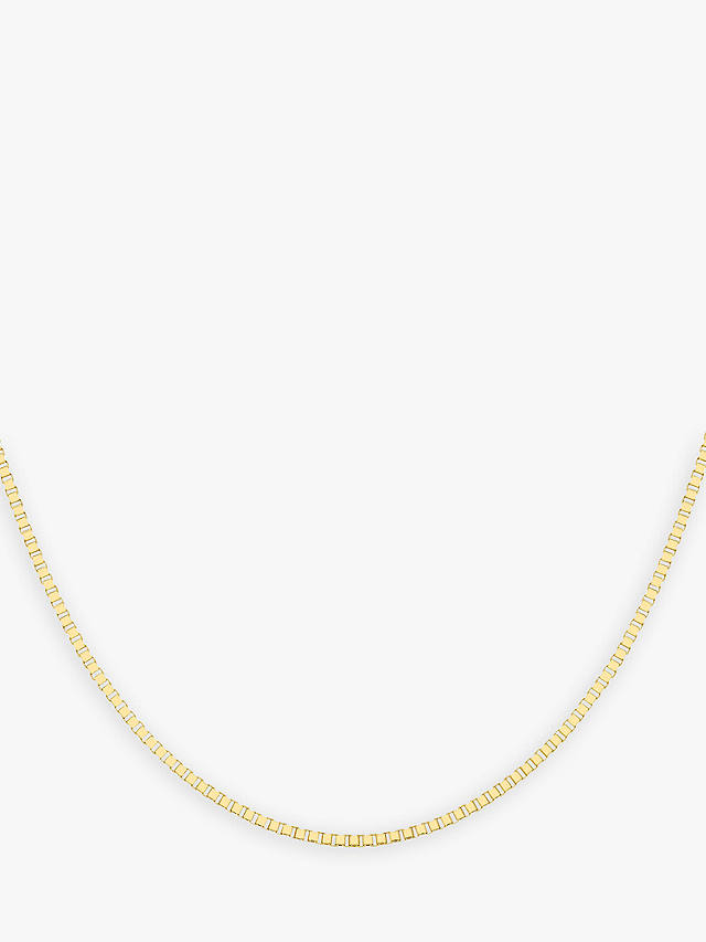 IBB 9ct Gold 30 Venetian Box Chain Necklace, Gold
