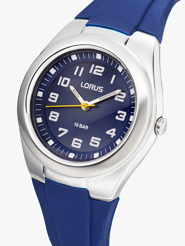 Lorus Children's Silicone Strap Watch, Navy/White Rrx83gx9 