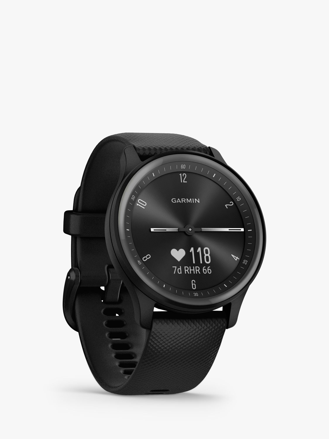 Sport Hybrid Smartwatch, with Silicone Band, Black