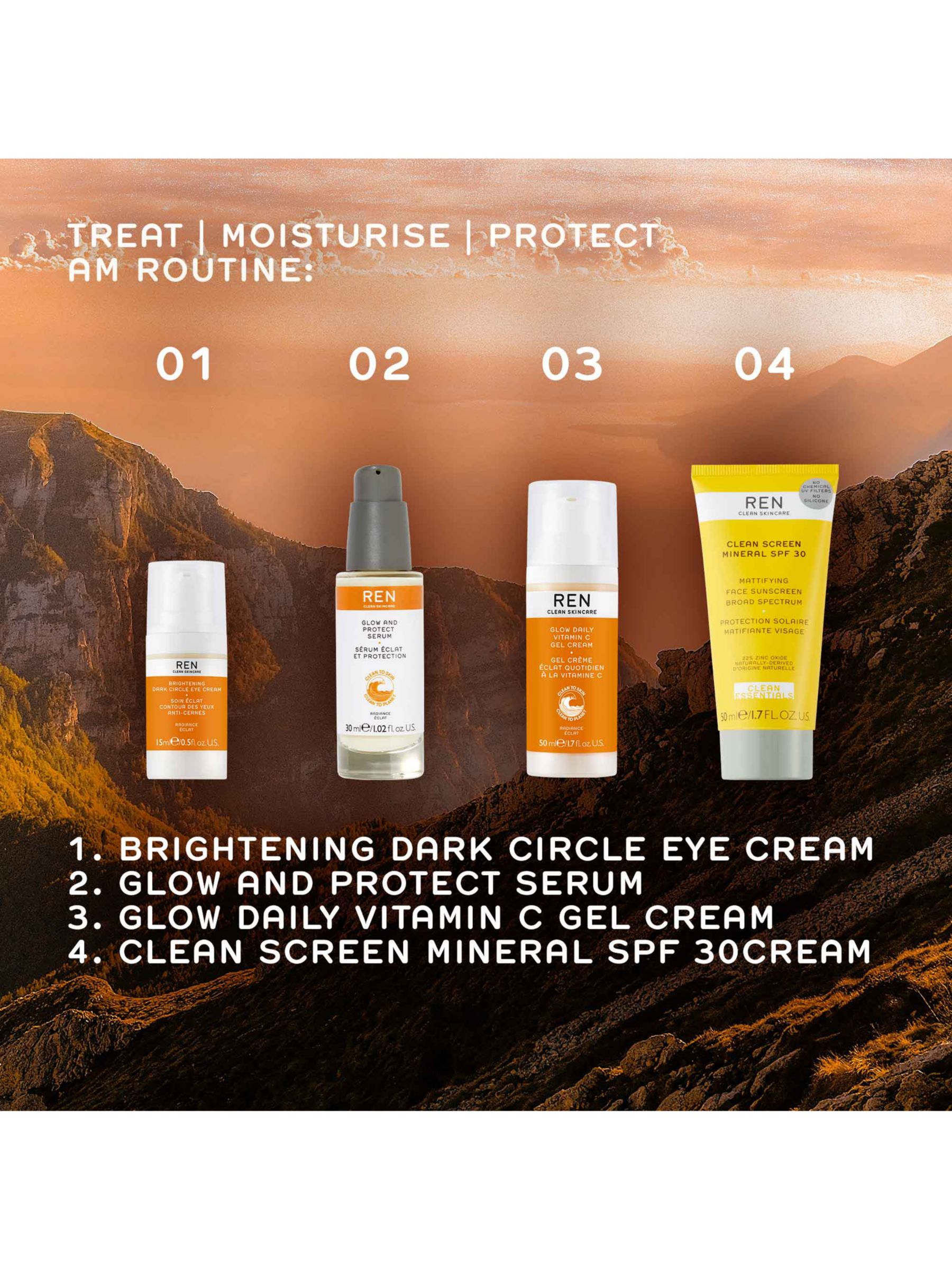 REN Clean Skincare Glow and Protect Serum, 30ml