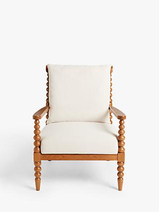 Bobbin Range, John Lewis Petite Bobbin Armchair, Walnut Frame/Natural Weave