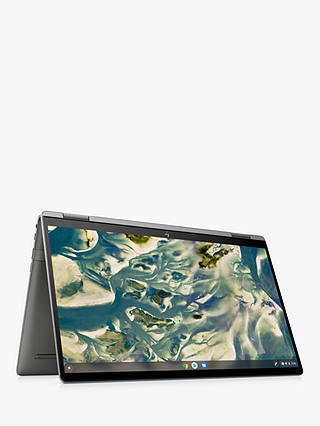 HP x360 14c-cc0004na Convertible Chromebook Laptop, Intel Core i5 Processor, 8GB RAM, 256GB SSD, 14" Full HD Touchscreen, Mineral Silver