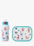 Mepal Animal Kids' Bento Box & Drinks Bottle Lunch Set, White/Multi