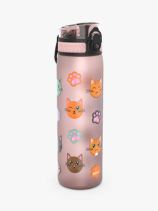 Ion8 Cats Leak-Proof Drinks Bottle, 600ml, Pink/Multi