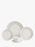 Wedgwood Gio Platinum Fine Bone China Dinnerware Set, 5 Piece, White