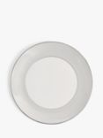 Wedgwood Gio Platinum Fine Bone China Dinner Plate, 28cm, White
