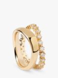 PDPAOLA Motion Cubic Zirconia Ring, Gold