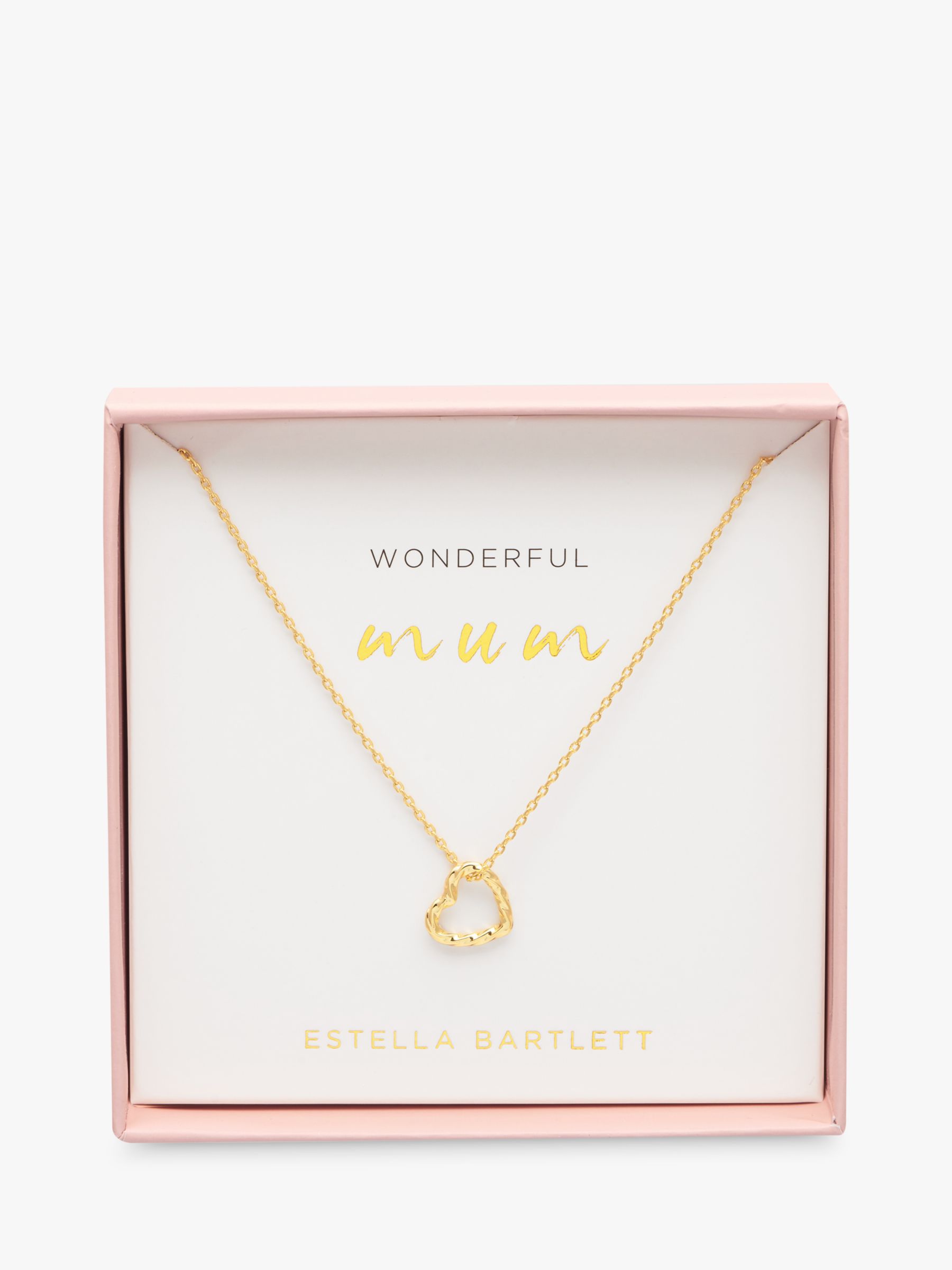Estella Bartlett Wonderful Mum Twisted Rope Heart Pendant Necklace ...
