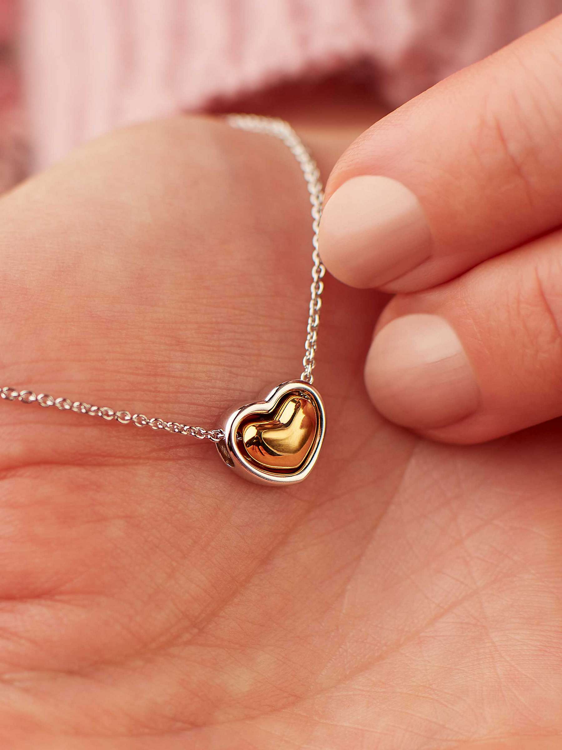 Buy Kit Heath Heart of Gold Pendant Necklace, Silver/Gold Online at johnlewis.com
