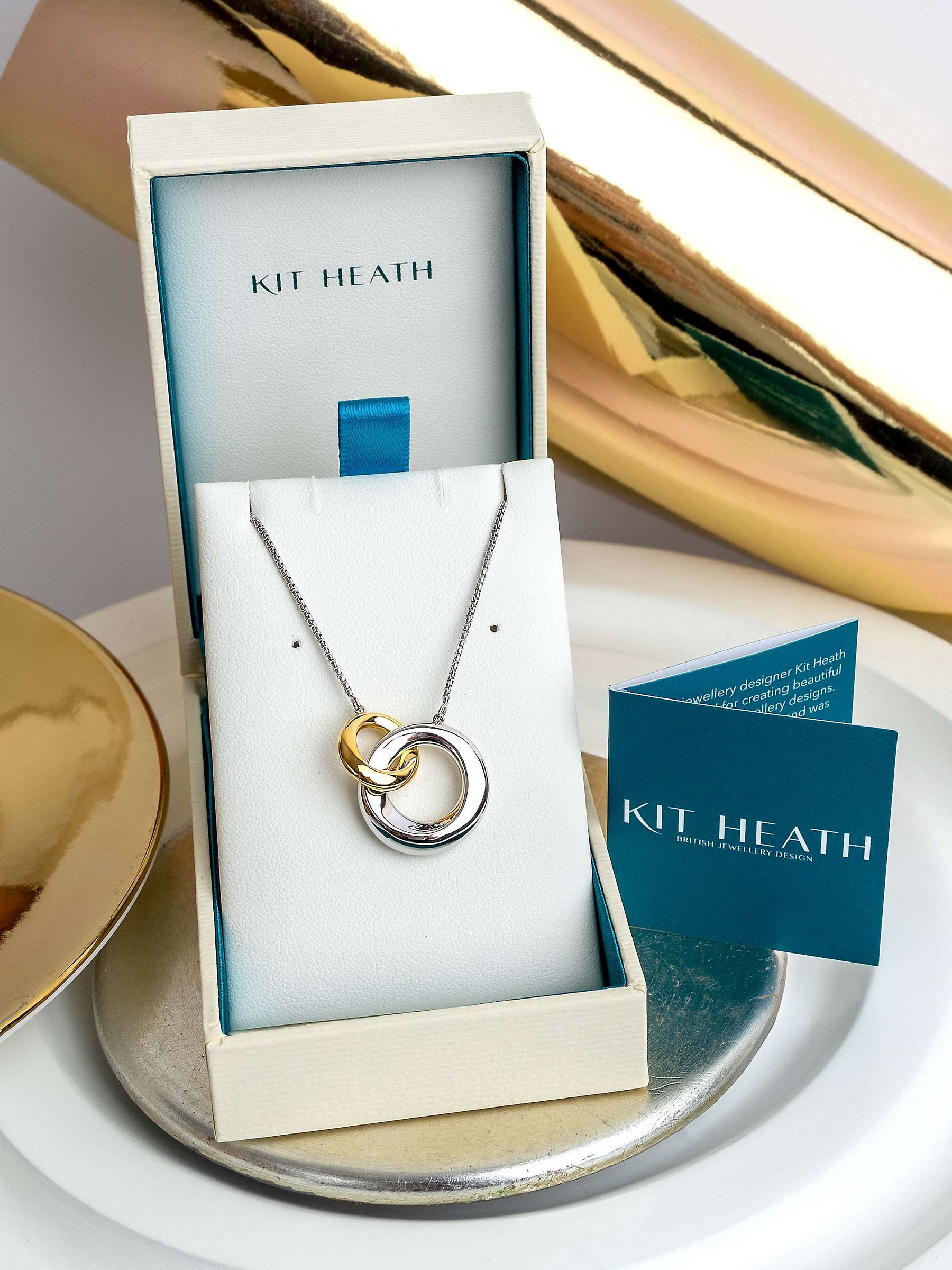 Buy Kit Heath Bevel Cirque Link Necklace, Silver/Gold Online at johnlewis.com
