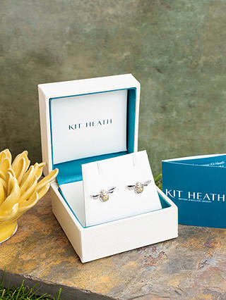 Kit Heath Blossom Flyte Honey Bee Stud Earrings, Silver/Gold