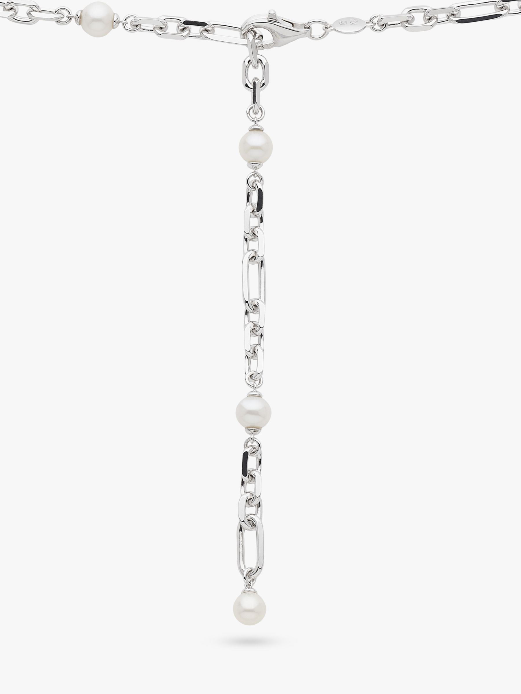 Buy Kit Heath Revival Astoria Figaro Freshwater Pearl Station Collar Lariat Necklace, Silver Online at johnlewis.com