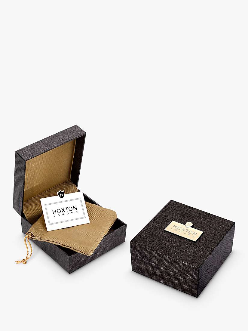 Buy Hoxton London Crocodile Patterned Rectangle Cufflinks, Silver Online at johnlewis.com