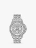Bulova 98A293 Men's Crystal Collection Multi-function Bracelet Strap Watch, Silver