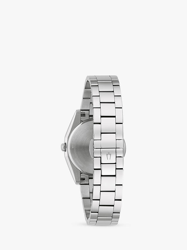 Bulova Women's Surveyor Diamond Bracelet Strap Watch, Silver/Blue 96P229 