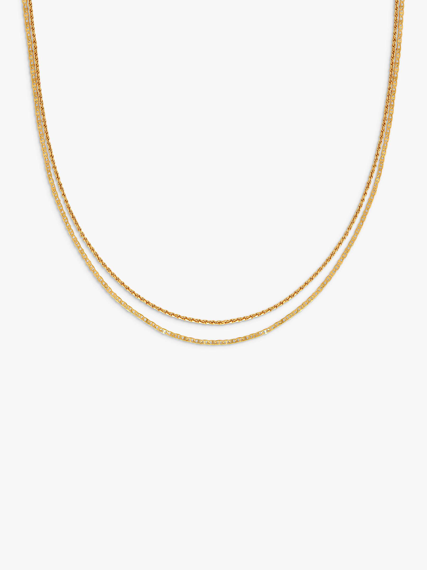 Buy Astrid & Miyu Duo Chain Necklace, Gold Online at johnlewis.com