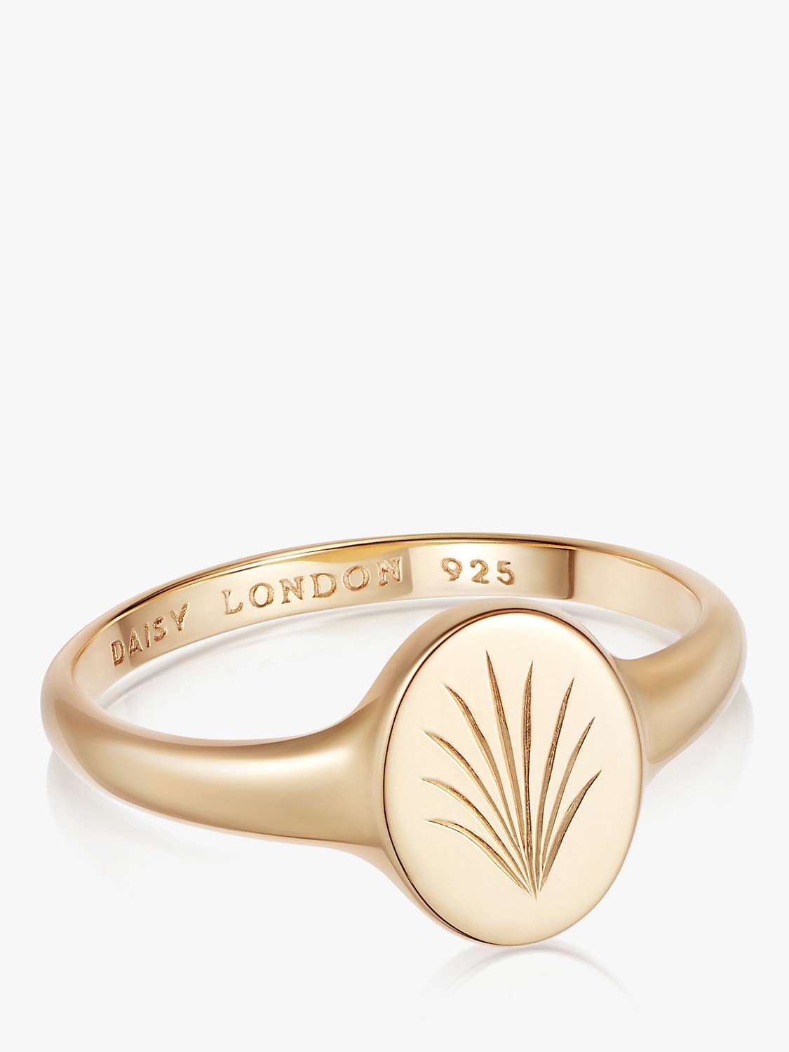 Buy Daisy London Palms Collection Signet Ring, Gold Online at johnlewis.com