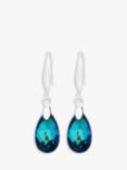 Jon Richard Radiance Collection Crystal Pear Drop Earrings, Silver/Blue