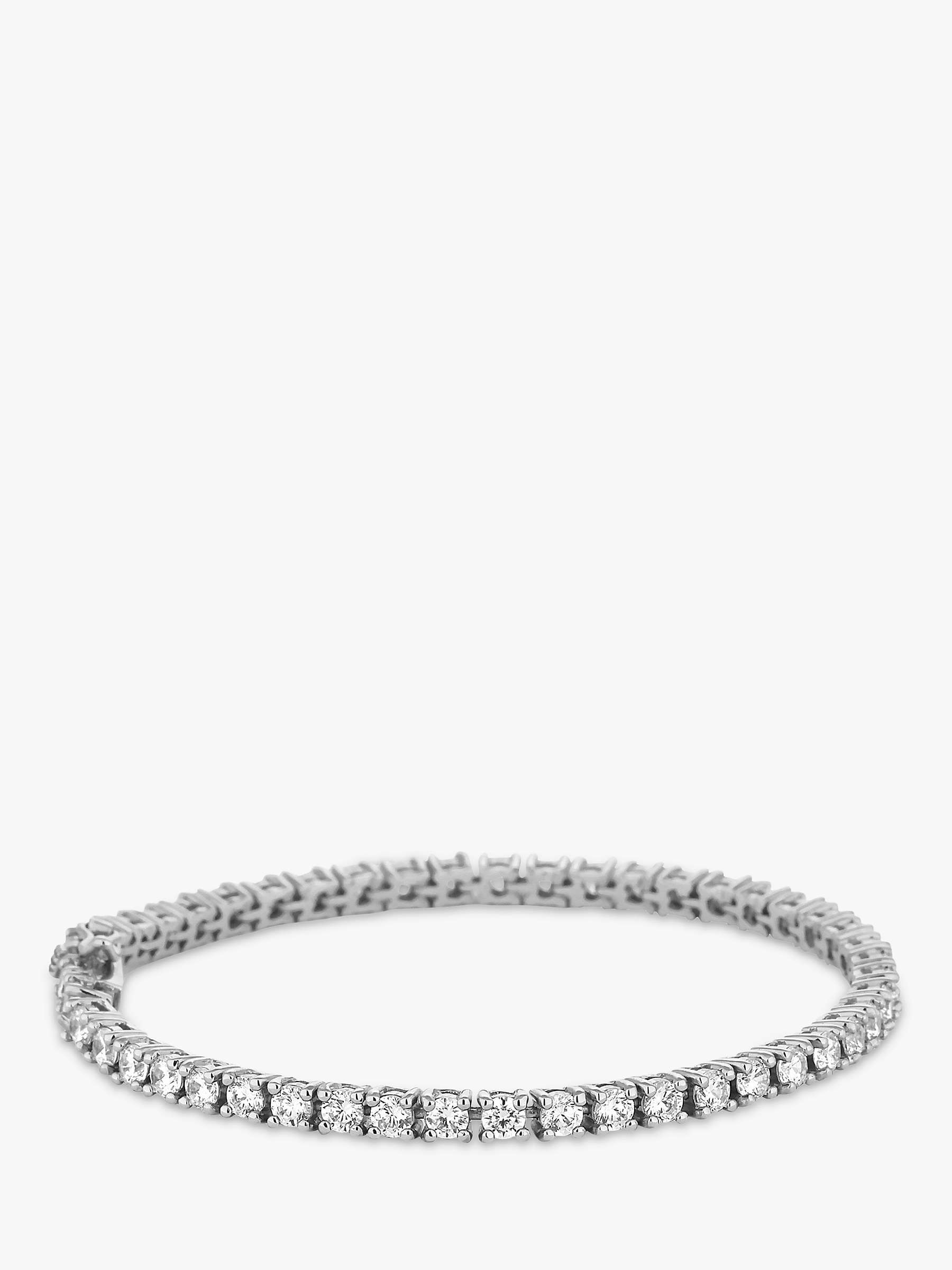 Buy Simply Silver Cubic Zirconia Tennis Bracelet, Silver/Clear Online at johnlewis.com