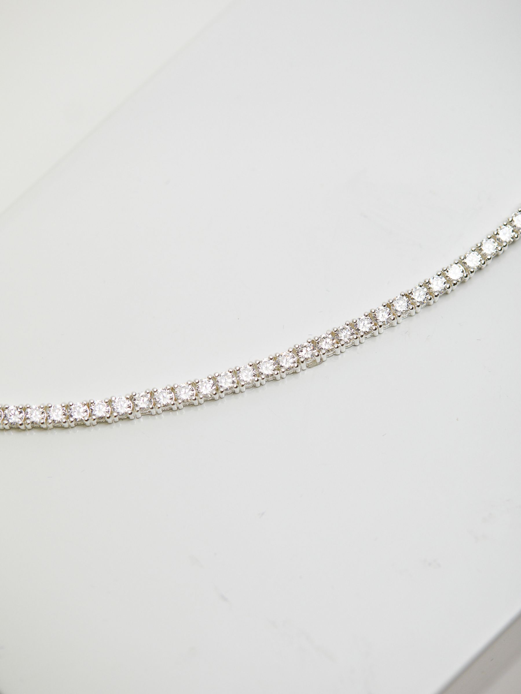 Buy Simply Silver Cubic Zirconia Tennis Bracelet, Silver/Clear Online at johnlewis.com