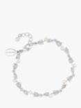 Jon Richard Bridal Pearl & Crystal Vine Bracelet, Silver
