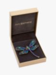 Jon Richard Crystal Dragonfly Brooch, Gold/Multi