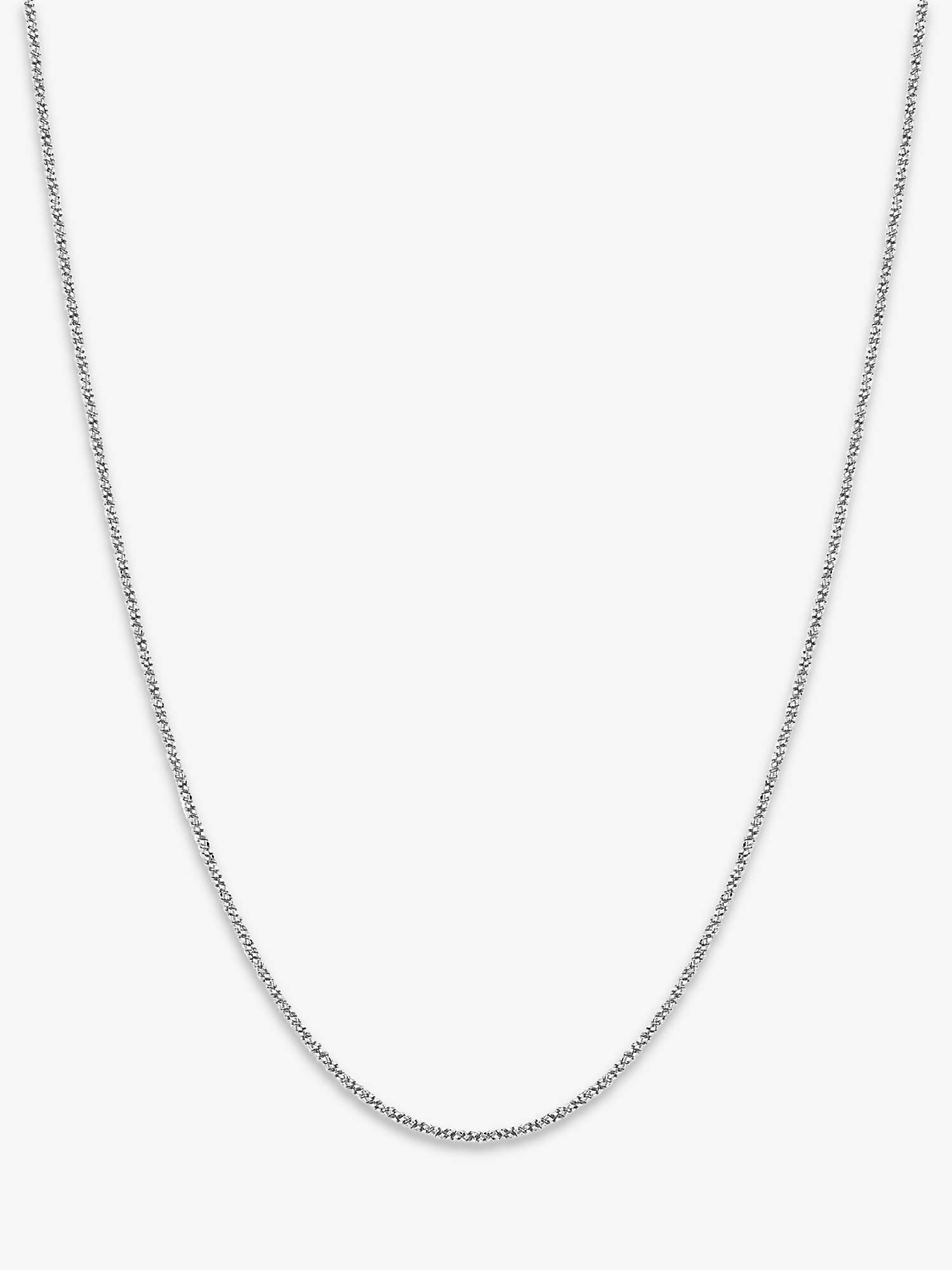 Simply Silver Twist Chain Necklace, Silver at John Lewis & Partners