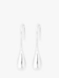 Simply Silver Organic Teardrop Drop Earrings, Silver