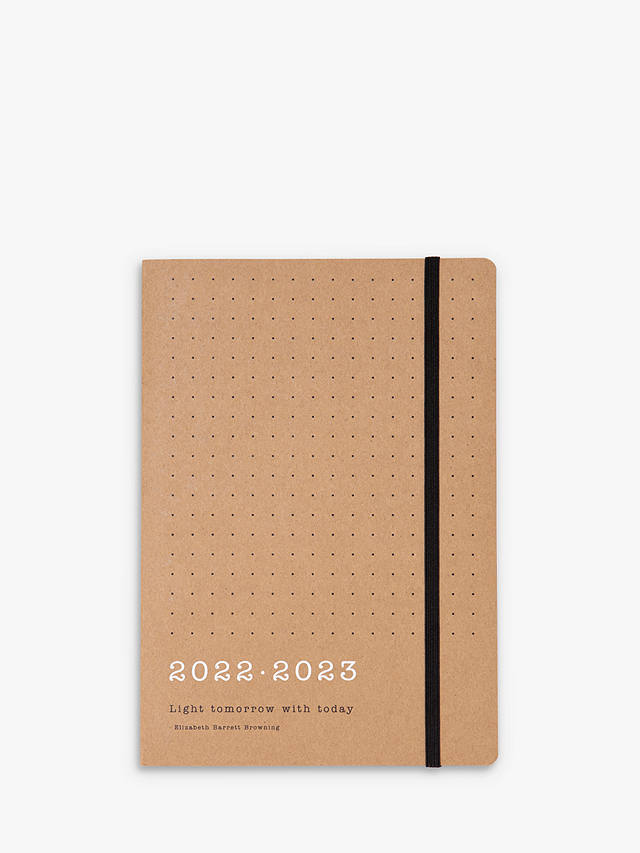 Letts A5 Writer's Quotes Mid Year Academic Diary, 2022-23, Kraft