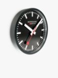 Mondaine Official Swiss Railways Wall Clock, Black