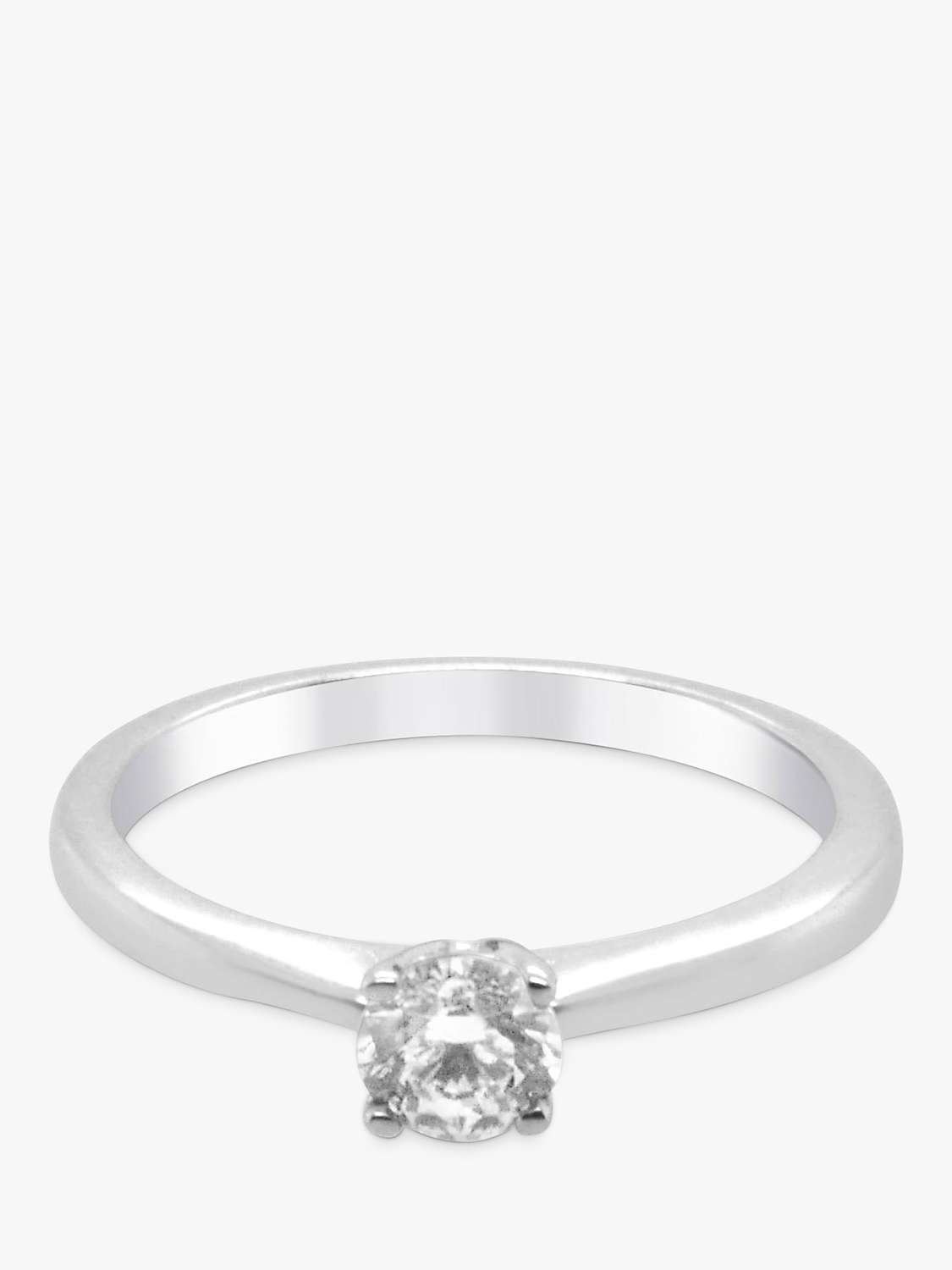 Buy Milton & Humble Jewellery Second Hand 18ct White Gold Solitaire Diamond Ring, Dated 2015 Online at johnlewis.com