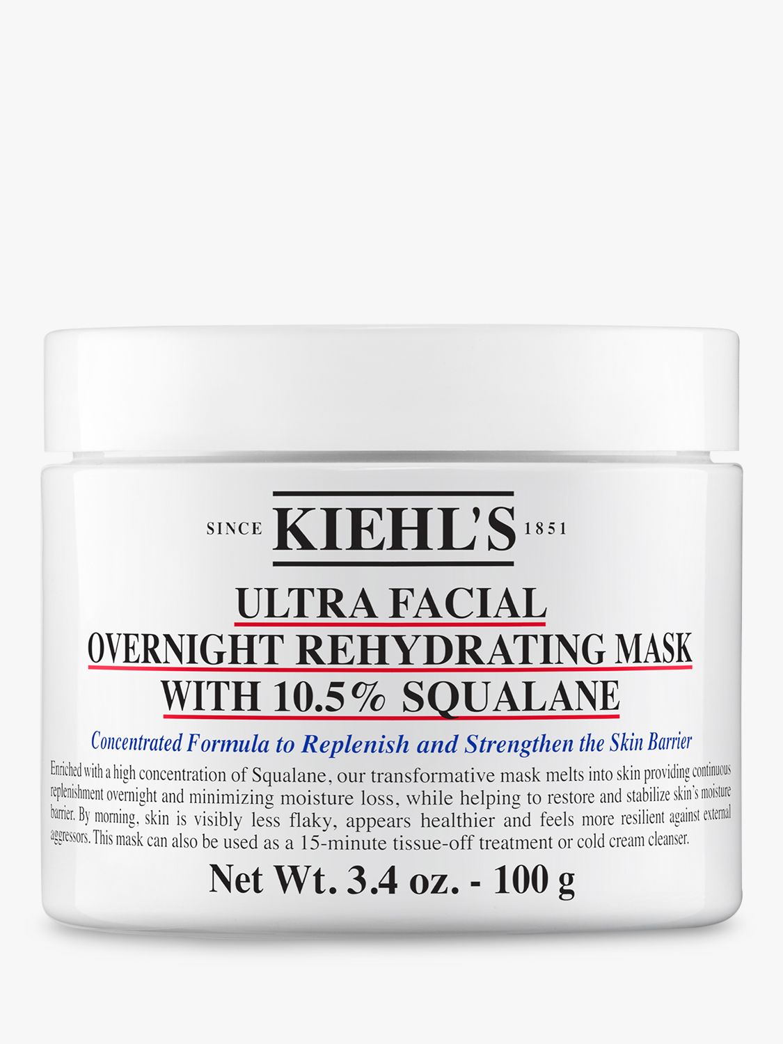 Kiehl's Ultra Facial Overnight Rehydrating Mask, 100g 1