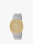 Gucci YA163403 Unisex Bracelet Strap Watch, Silver/Gold