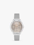 BOSS 1502638 Women's Saya Chronograph Mesh Strap Watch, Silver/Grey