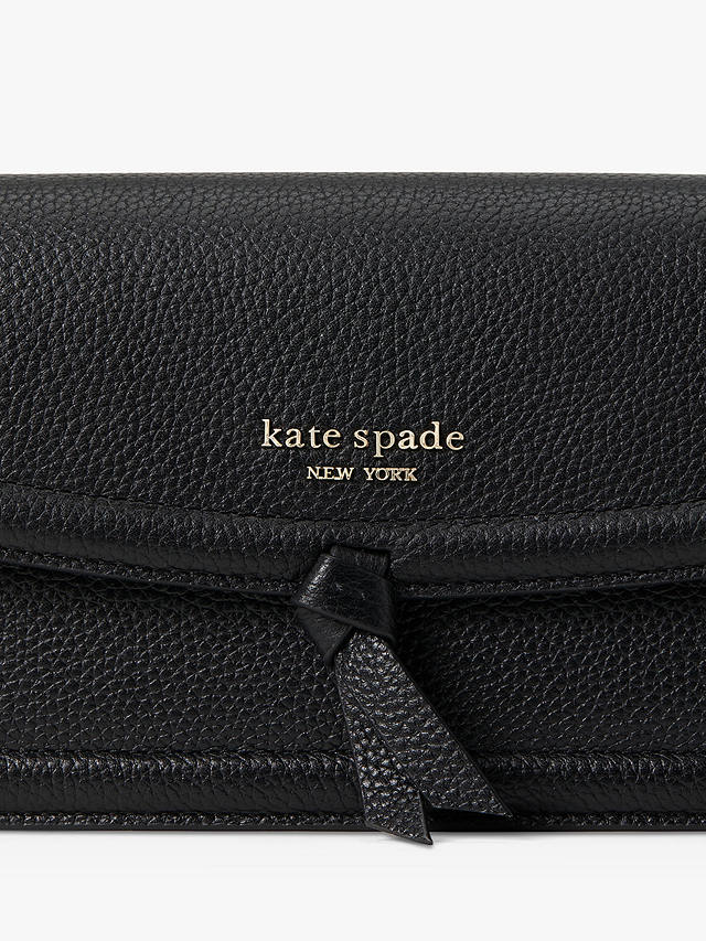 kate spade new york Knott Leather Chain Cross Body Bag, Black