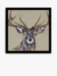 Louise Luton - 'Majesty' Stag Framed Print, 54.5 x 54.5cm, Brown